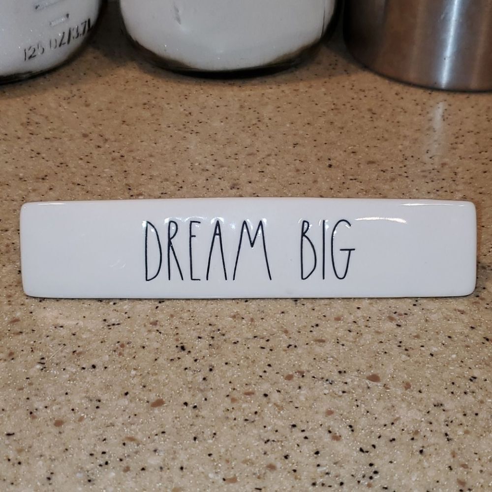 Rae Dunn Dream Big Ceramic Message Bar
